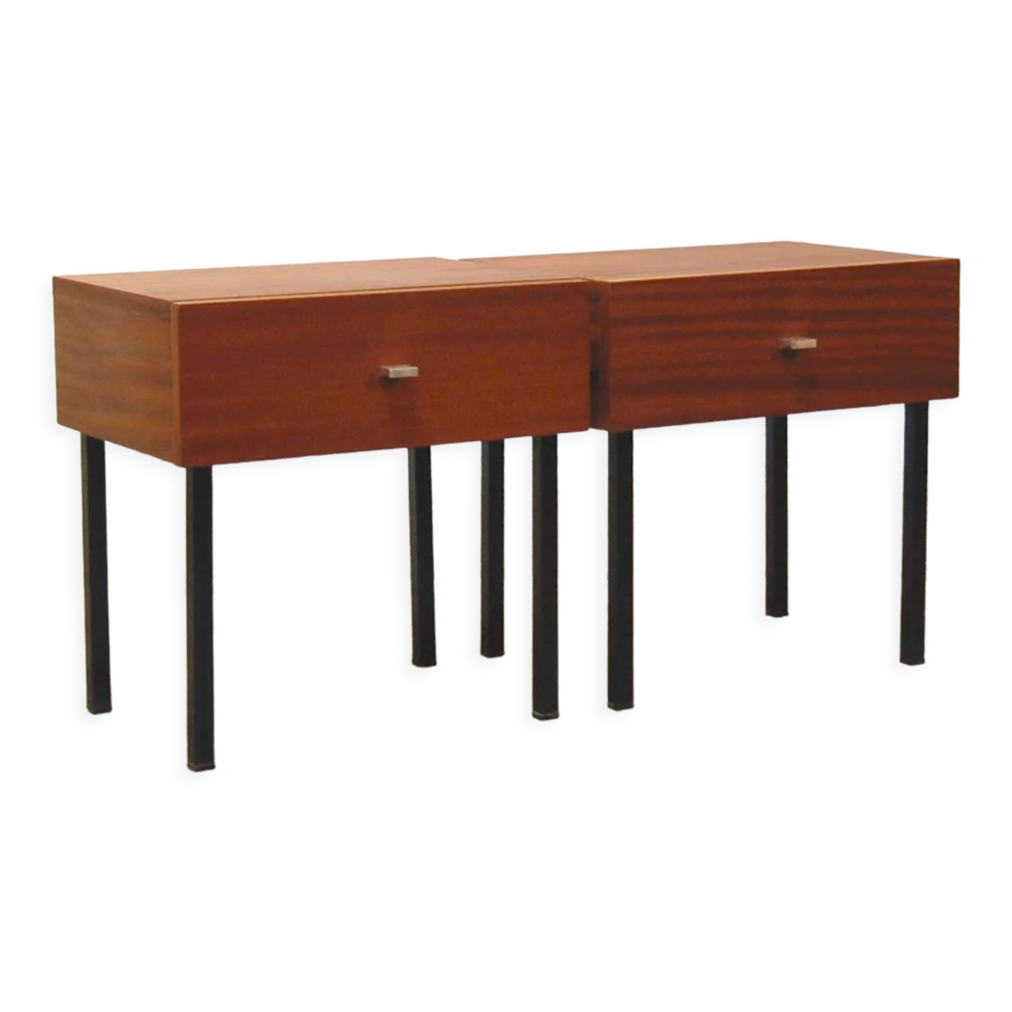 Pair of vintage bedside tables model "Night" by Pierre Guariche for Meurop