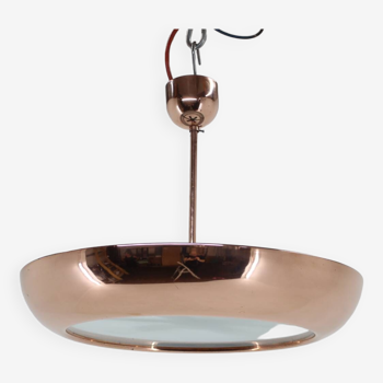 1930s Bauhaus / Functionalist Copper Chandelier UFO by Josef Hurka, 4 items available