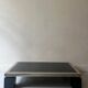 Table basse noire & chrome brossé dans le gout de Willy Rizzo, design 1970