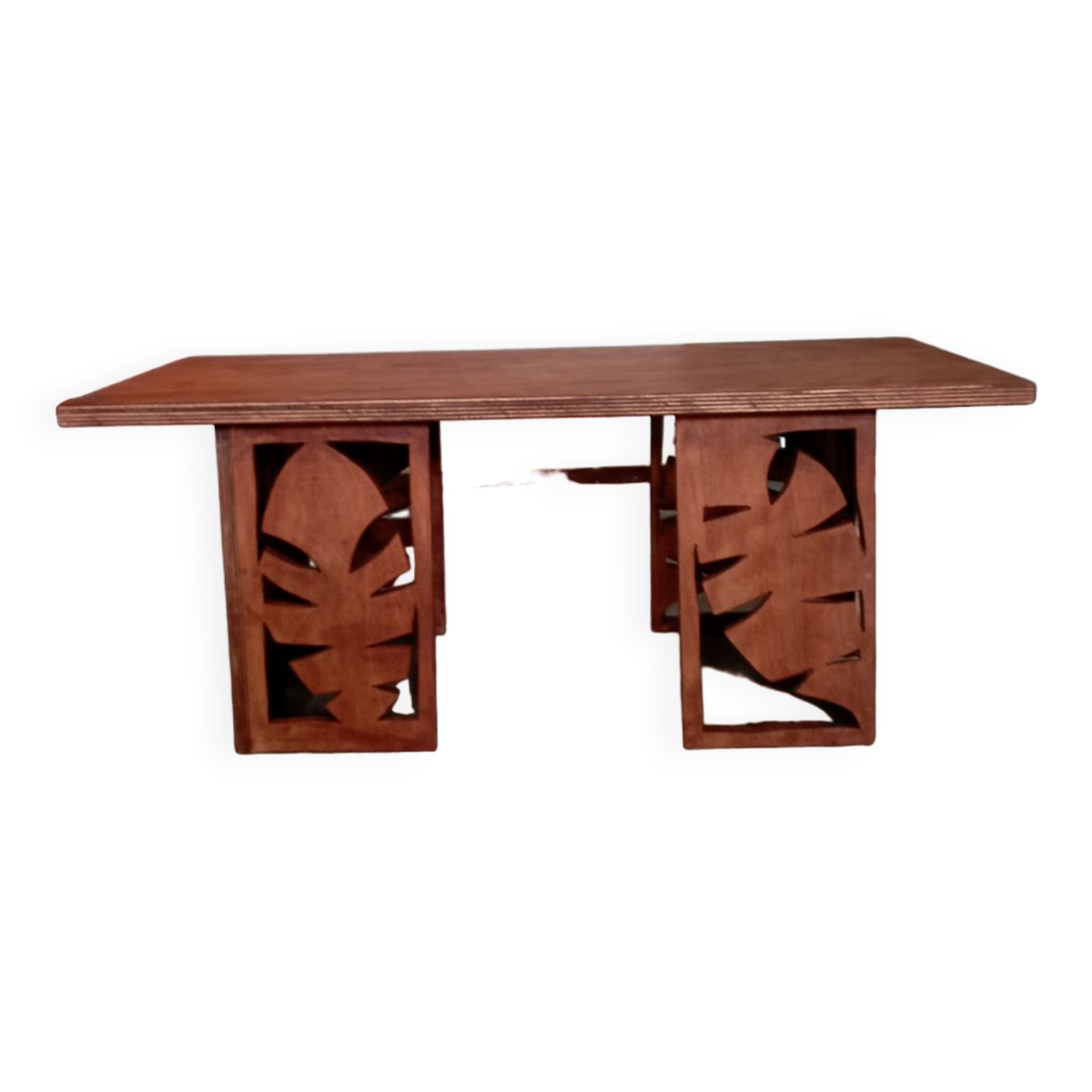 table basse feuille bois