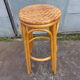 High bar stool in woven rattan