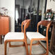 Ancienne paire de chaises Baumann traîneau vintage