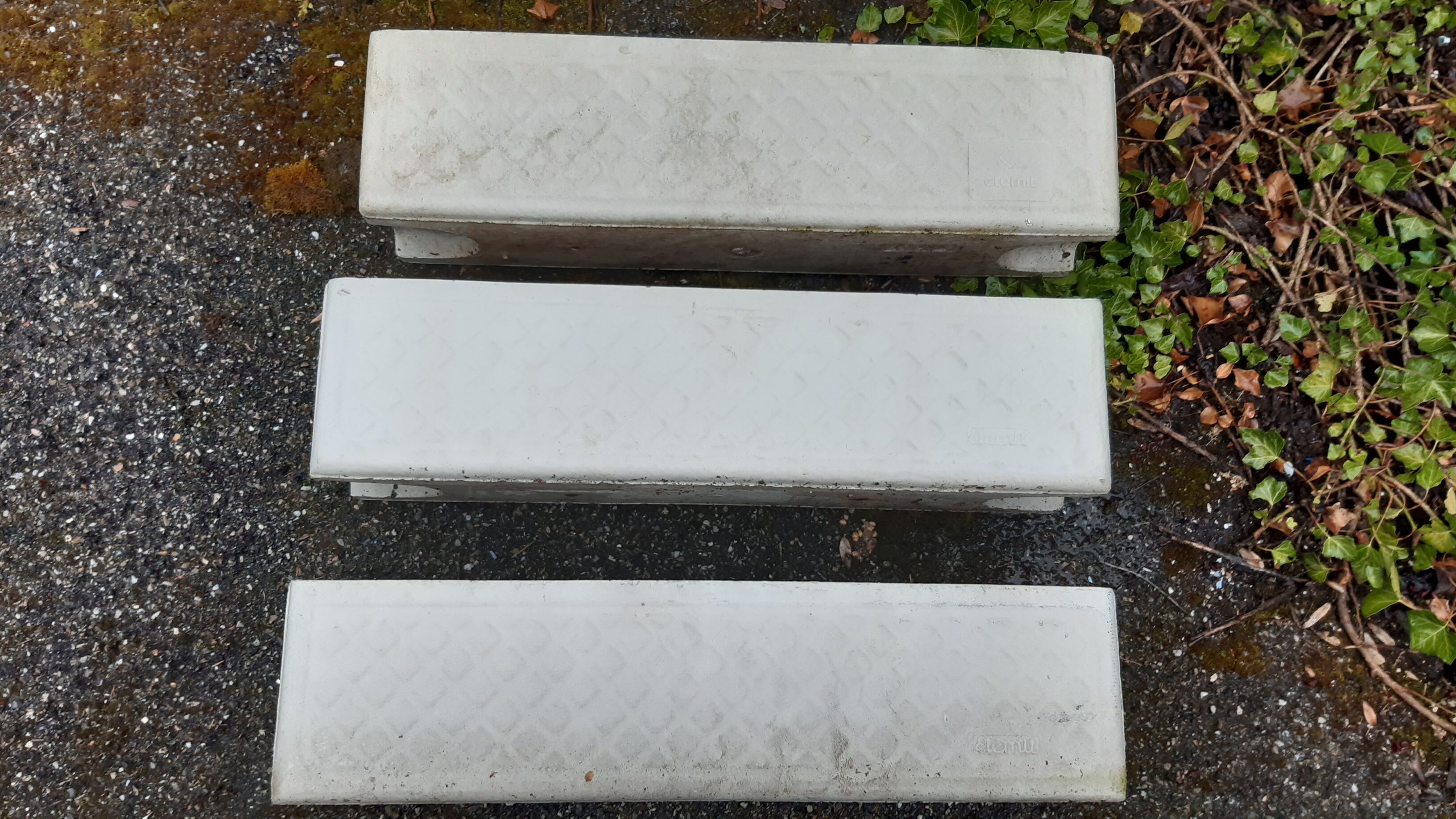 Lot de 3 jardinières Eternit