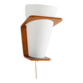 Wall Lamp in Curved Teak Plywood by Louis Kalff for Philips, 1959