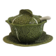 Vintage Cabbage-Shaped Tureen (Majolica/Barbotine)