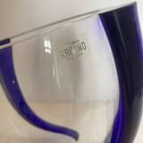 Vase verre tourvillon cobalt krosno