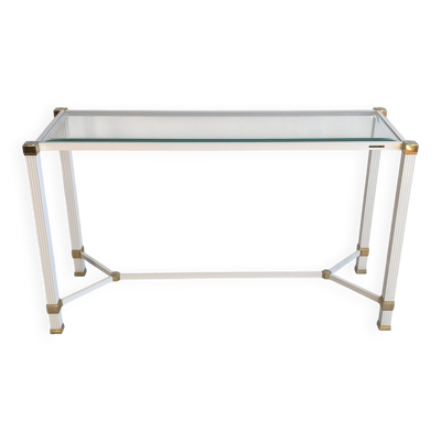 Iconique console à entretoise signée Pierre Vandel Paris