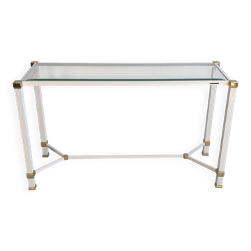 Iconique console à entretoise signée Pierre Vandel Paris