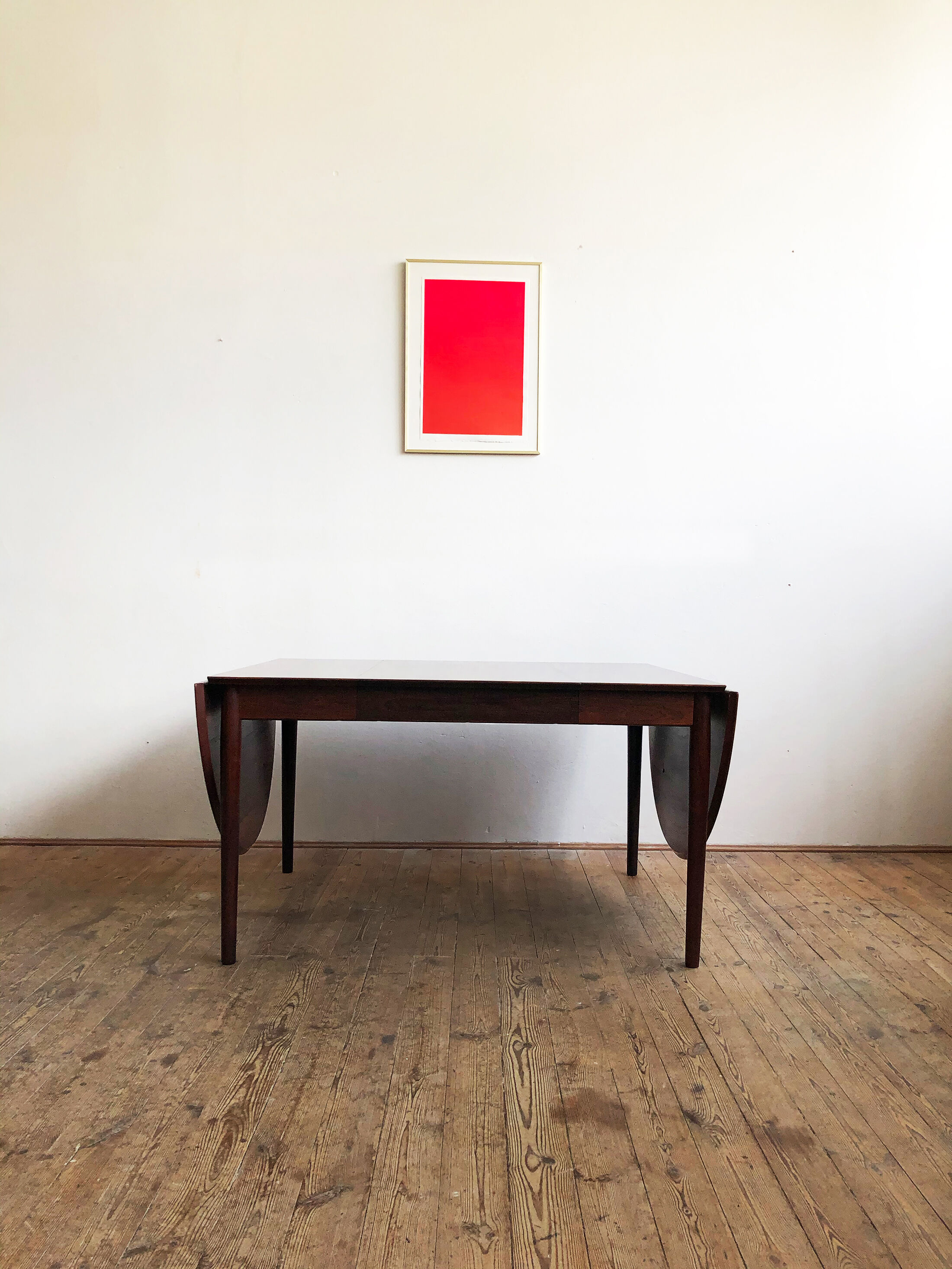 Extendable mid century drop leave rosewood dining table, model 227 by Arne Vodder for Sibast