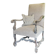 Restored Louis XIII armchair – textured beige fabric