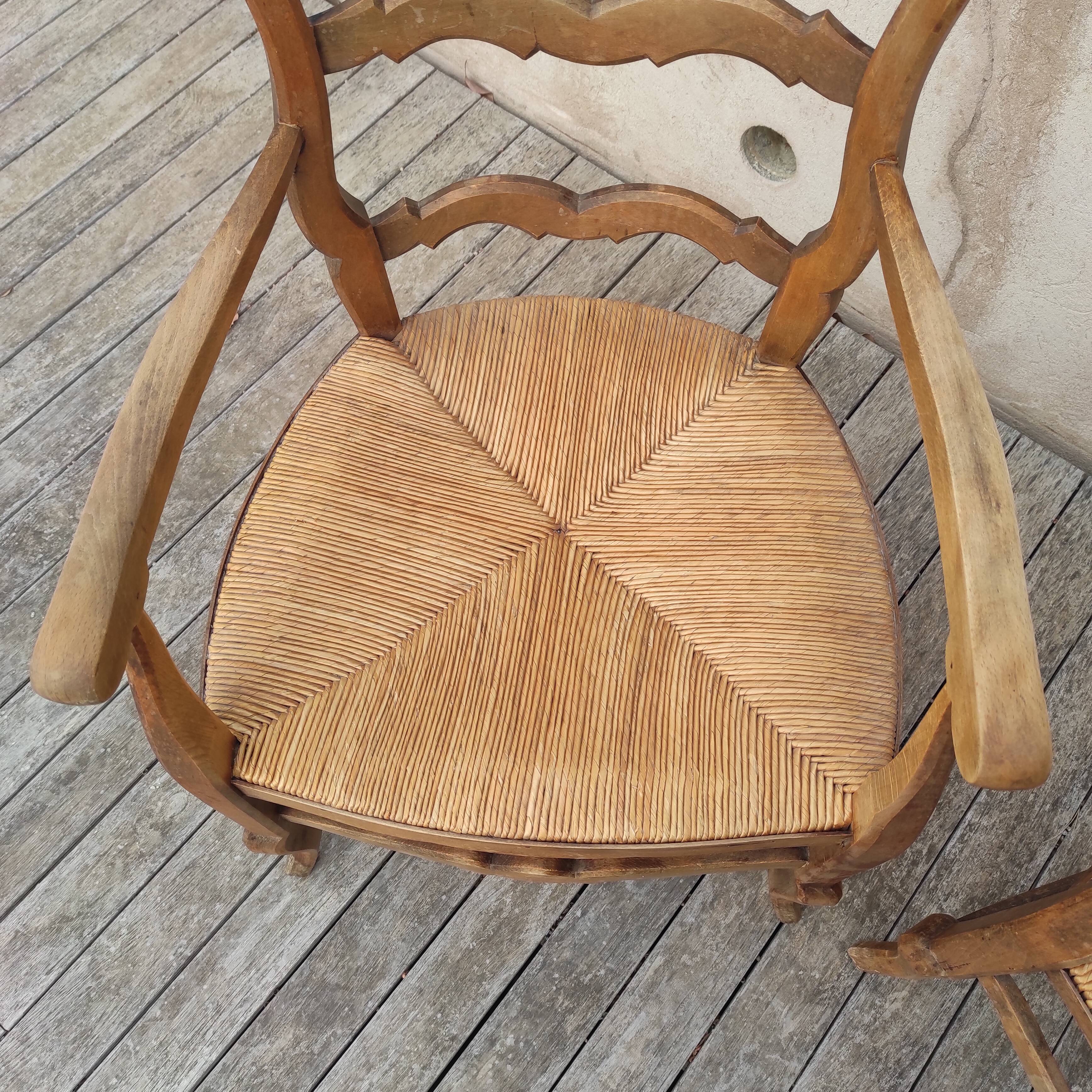 Old rustic armchairs