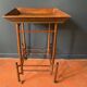 Napoleon III wooden side table, tray table on wheels, 19th century