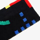 Rare Postmodern original 80s memphis age rug carpet by Tuffi labeled