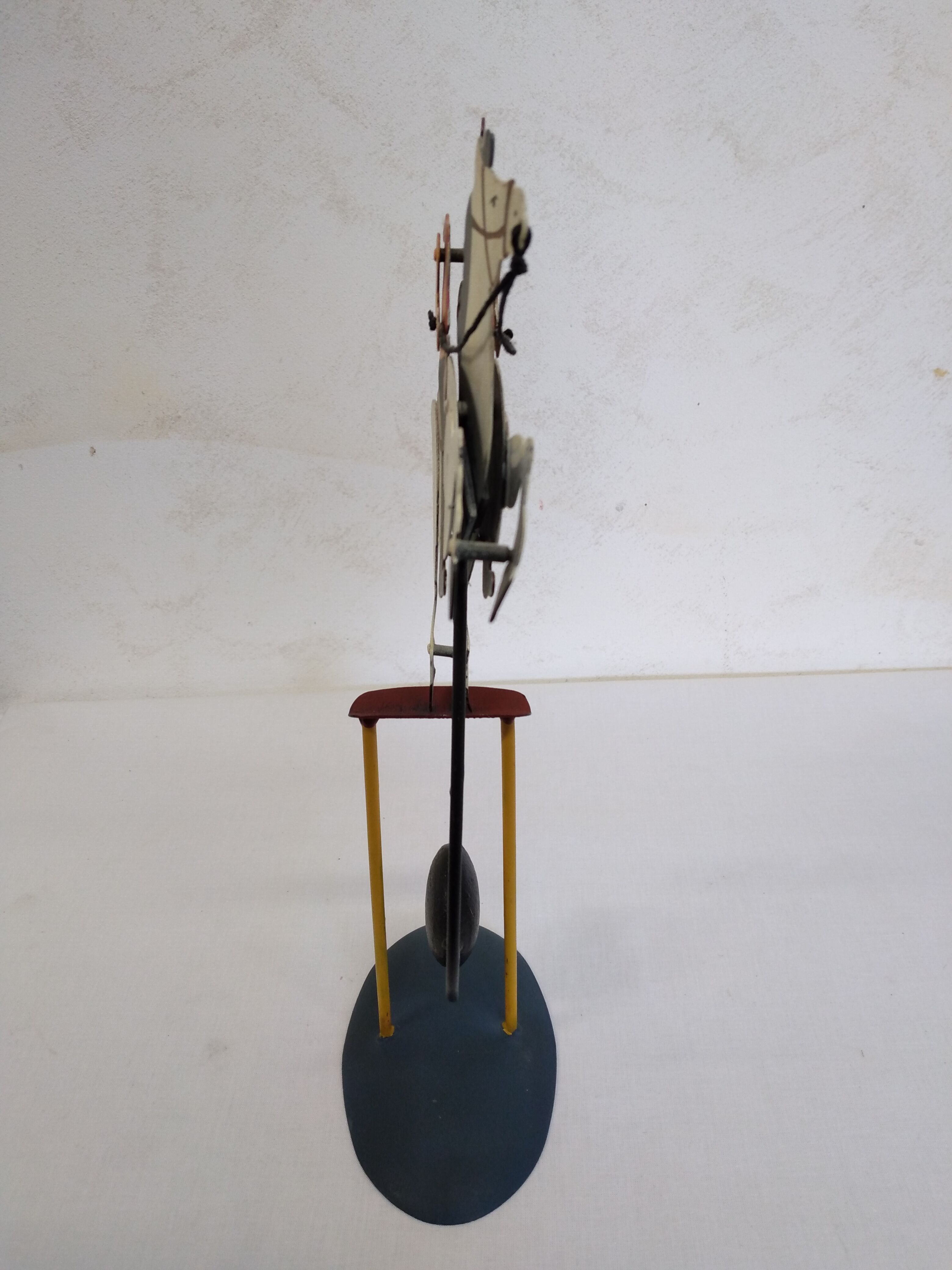 Antique metal horse balance toy