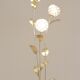 Lampadaire floral laiton & nacre 1970s