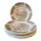 Set of 6 dessert plates Sarreguemines France
