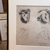 Print Engraving Elementary Course Female Ear Delarue Lemercier
