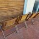 Set of 4 folding chairs old colonial style
