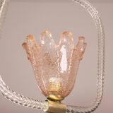 Charming Pink and Trasparent Murano Glass Chandelier by Barovier e Toso