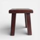 Vintage Rustic French Oak Stool in Pierre Chapo Style, Early 20th-C