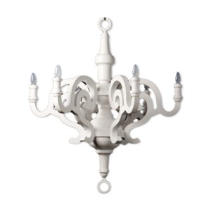 Suspension chandelier design blanc,
