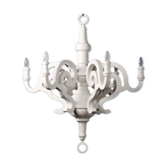 Hanging lamp candlestick white design, Mooi