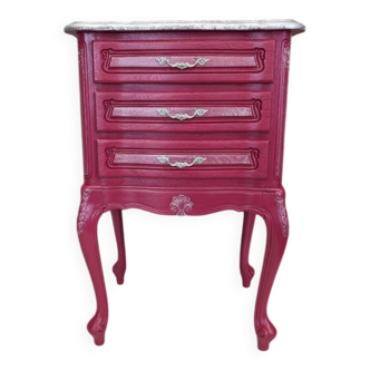Refurbished cherry wood bedside table