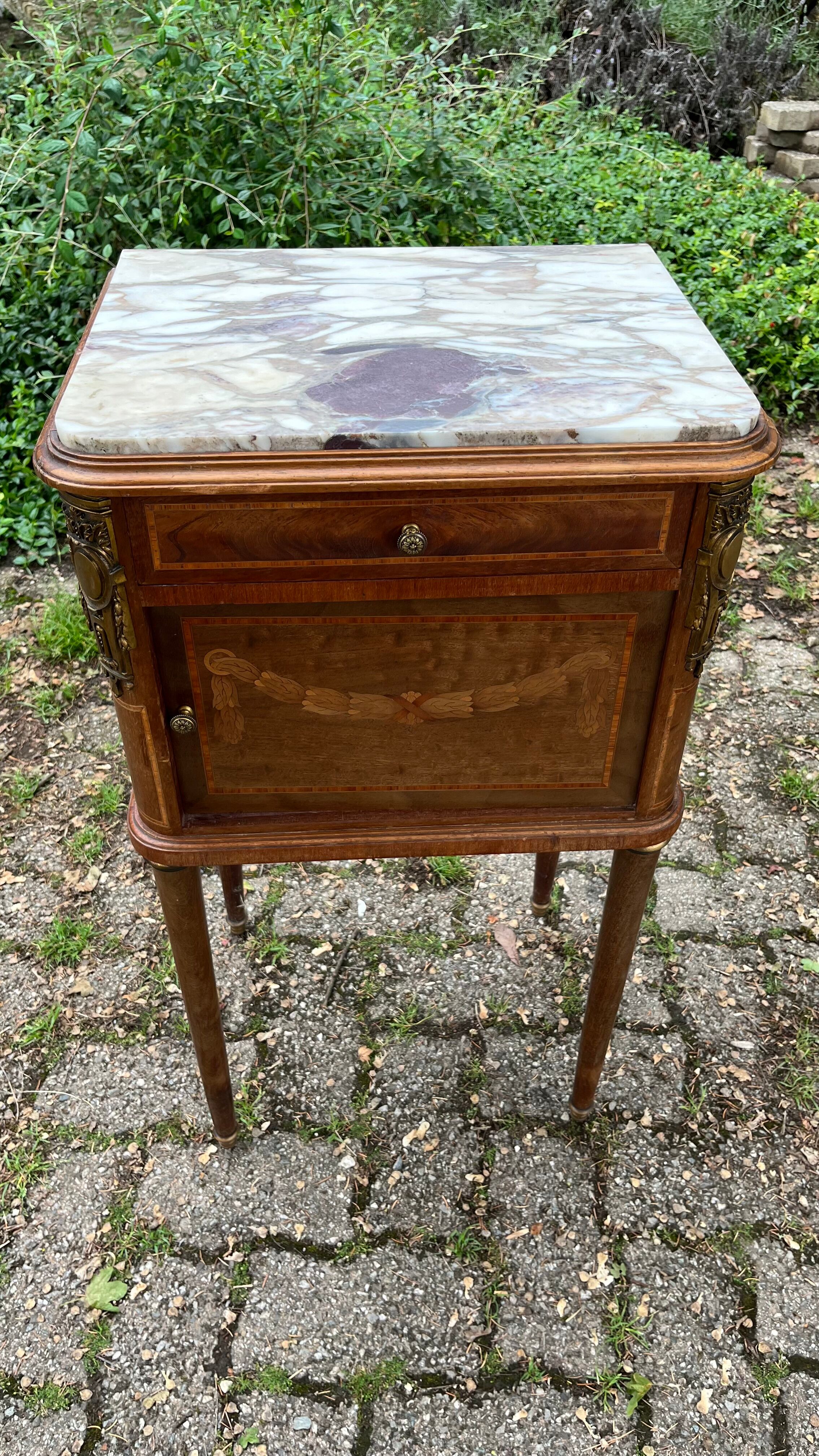 Vintage high bedside table