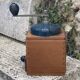 Peugeot Freres coffee grinder in wood and vintage blue metal