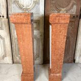 Pair of 20th century marble columns