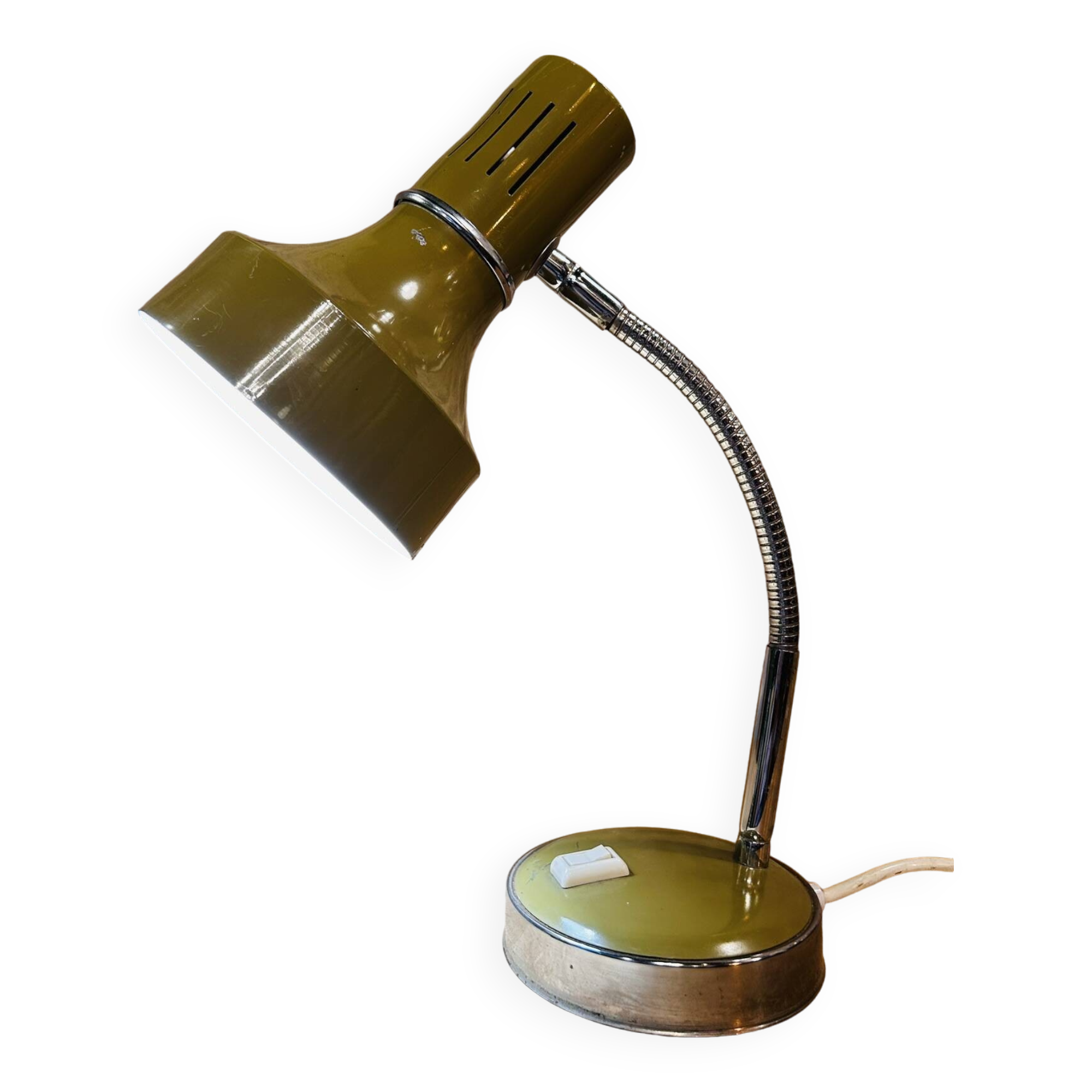 Lampe de bureau vintage kaki, Italie