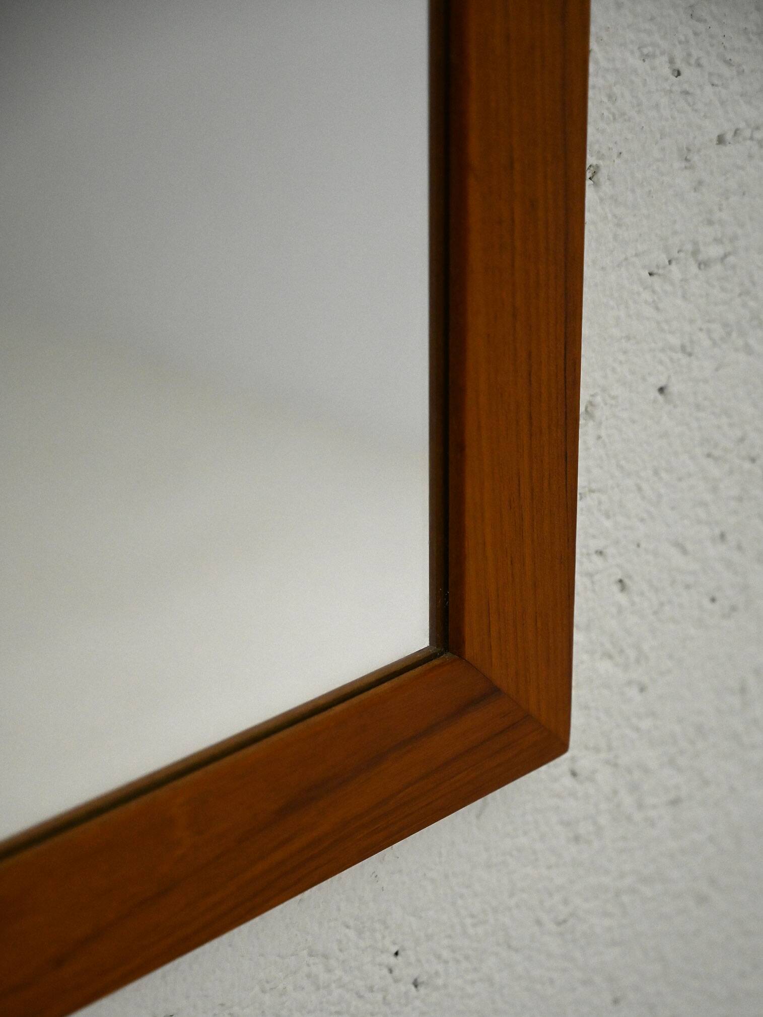 Teak framed mirror