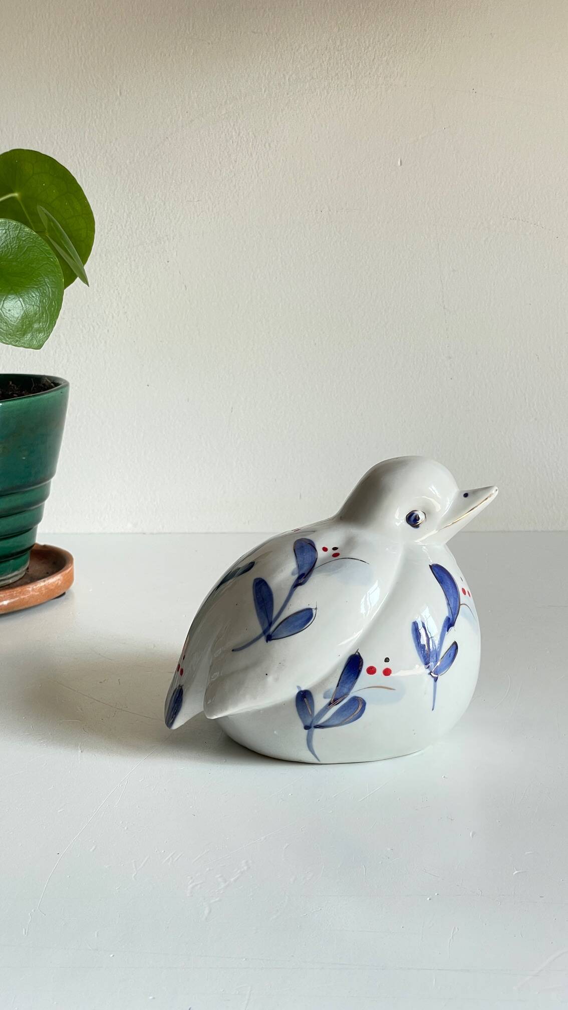 Oiseau vintage en porcelaine chinoise