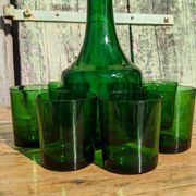 Vintage glass and carafe service