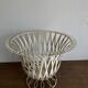 XXL Neoclassical Medici-style plant pot in ivory sheet metal