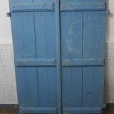 Pair of blue oak shutters