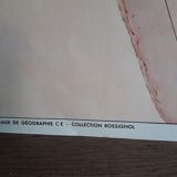 School poster 50s, Rossignol editions, cardinal points the school plan