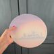 Dessous de plat Salins France – décor pastel village – rare modèle vintage