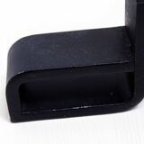 Modernist cast iron candle holder