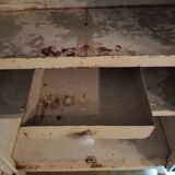 antique metal cabinet two doors