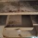 antique metal cabinet two doors
