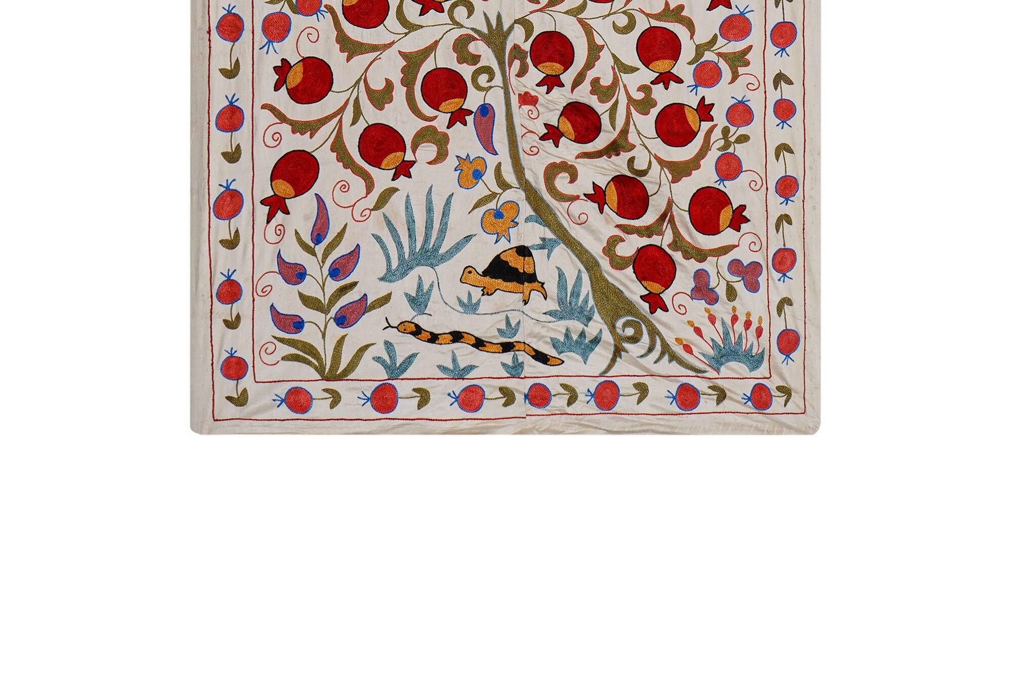 Vintage hand-embroidered tablecloth 107x187 cm