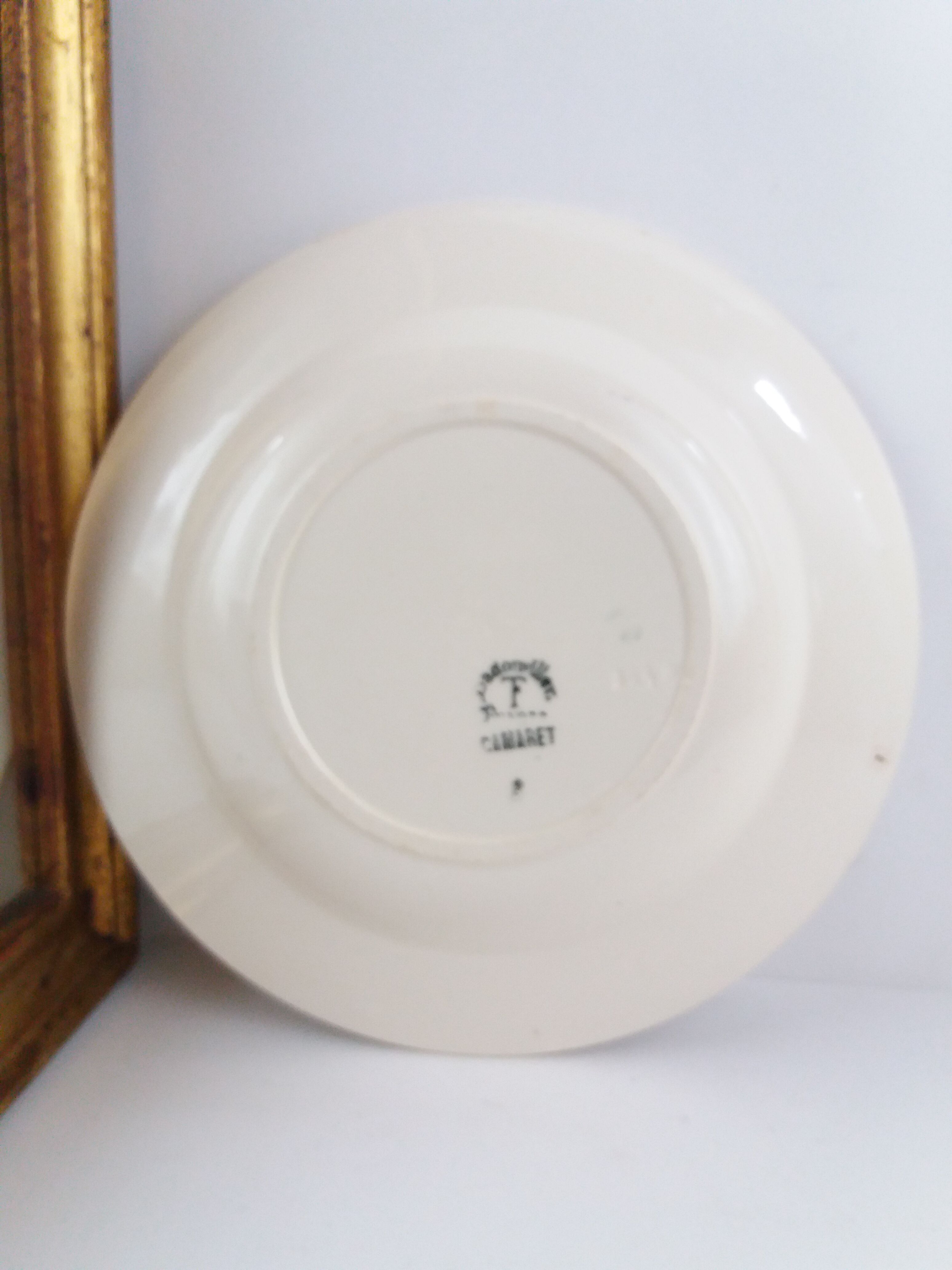 Set 6 Art Deco hollow plates