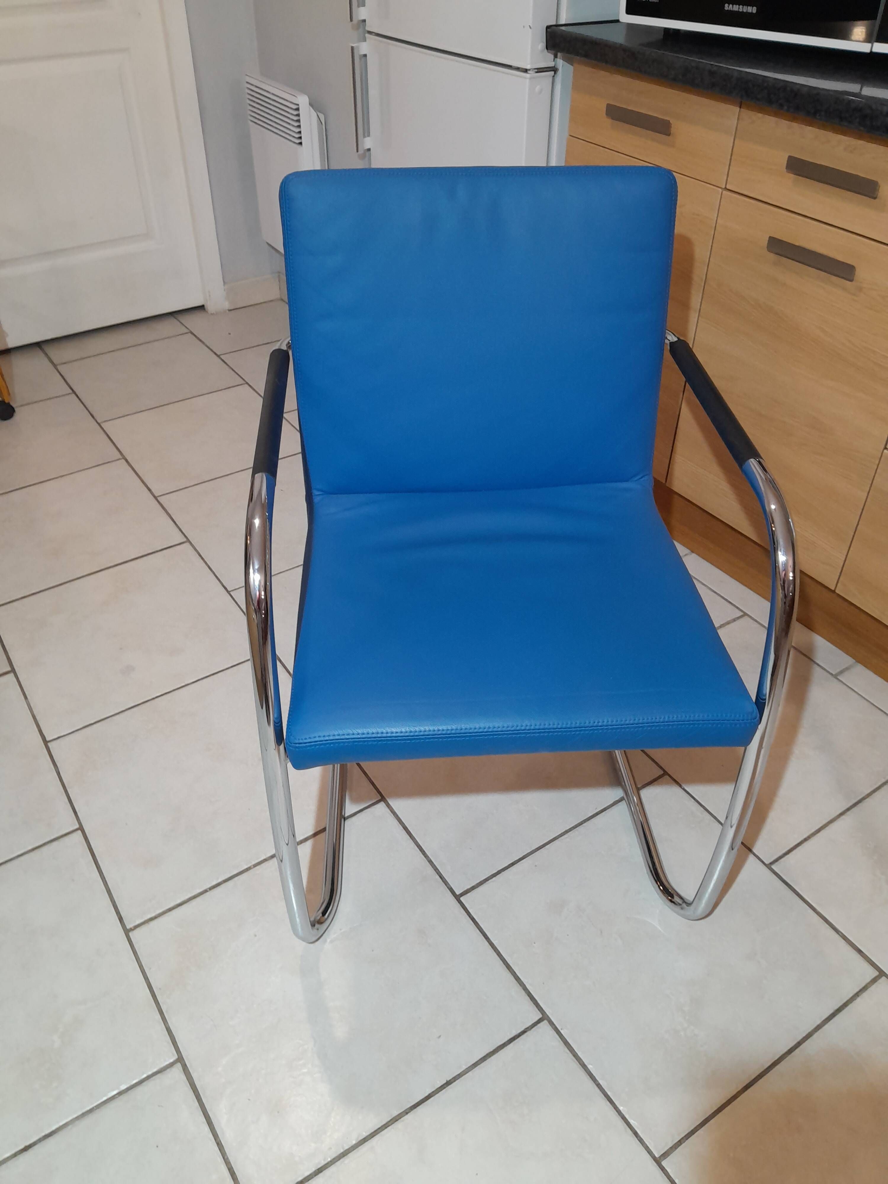 THONET sled-style chair, designer office/dining room chair with cantilever