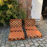 Vintage 70s modular sofa chairs
