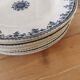 Service de 8 assiettes vintage en Terre de Fer