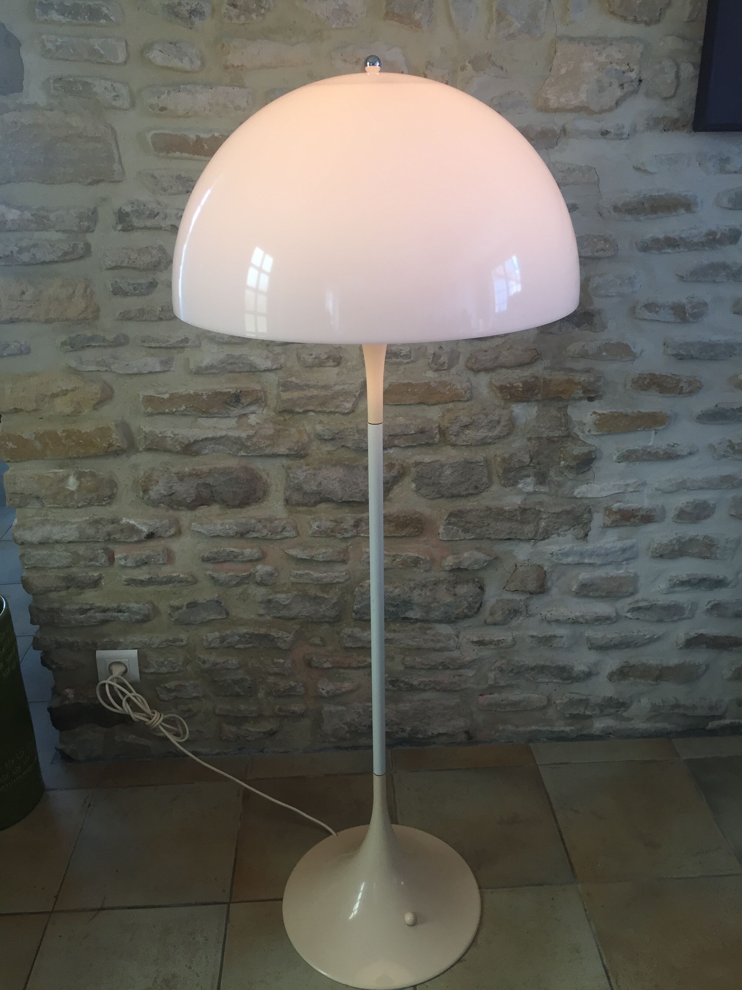 Pair of "Panthella" floor lamps by Verner Panton