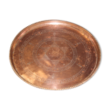Ancien plateau du maghreb en cuivre