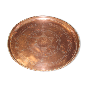 Former tray of the maghreb in copper