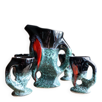 Service à boisson brutaliste en céramique volcanique Fat Lava (H25 cm) - 5